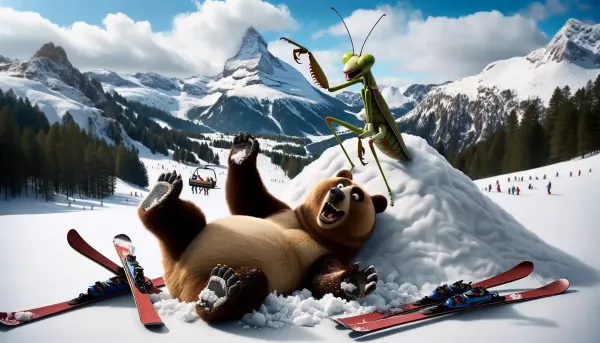 Bruno the Bear and Maya the Praying Mantis: A Snowy Adventure in the Alps - Day 2