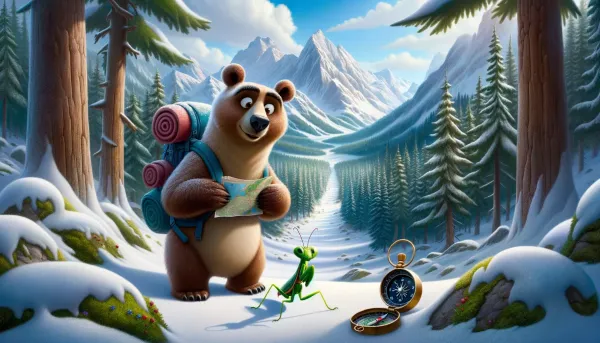 Bruno the Bear and Maya the Praying Mantis: A Snowy Adventure in the Alps - Day 1